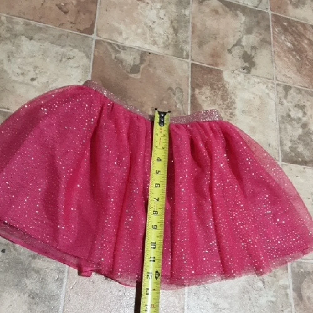 Glittery Pink Skater Skirt Size M (7-8)